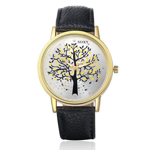 wristwatches relogio feminino 2021 soxy brand watch fashion gold quartz women hour clock stylish tree ladies wrist watches, Slivery;brown
wristwatches relogio feminino 2021 soxy brand watch fashion gold quartz women hour clock stylish tree ladies wrist watches, Slivery;brown
