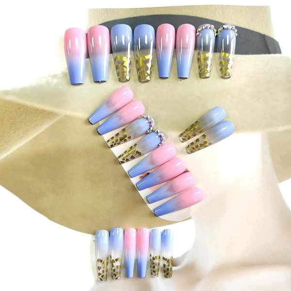 false nails wholesale 24pcs rainbow gold leaf with diamond wear long paragraph manicure patch save time wearable nail m3, Red;gold
false nails wholesale 24pcs rainbow gold leaf with diamond wear long paragraph manicure patch save time wearable nail m3, Red;gold