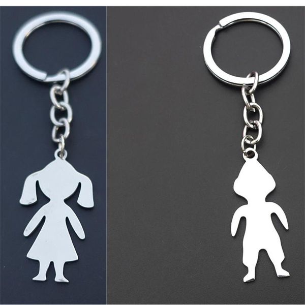 keychains girl boy keyring stainless steel women men for lovers' jewelry, Silver
keychains girl boy keyring stainless steel women men for lovers' jewelry, Silver