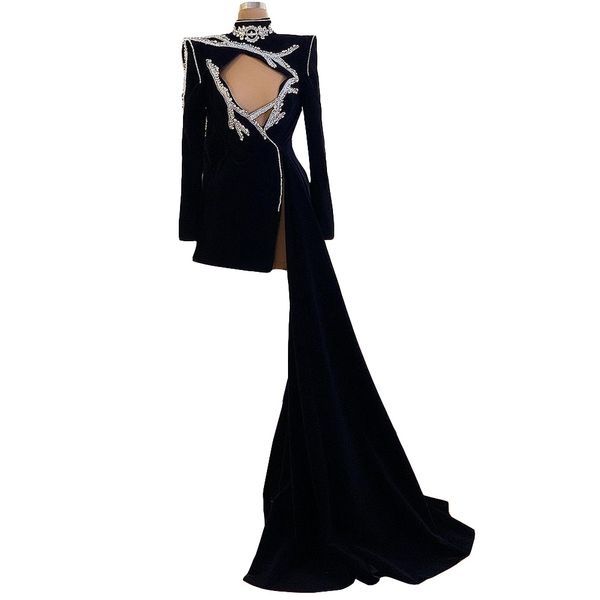 luxury wedding dresses high-neck beaded short wedding gown long sleeve sell sweep train custom made vestidos de novia sell, White
luxury wedding dresses high-neck beaded short wedding gown long sleeve sell sweep train custom made vestidos de novia sell, White