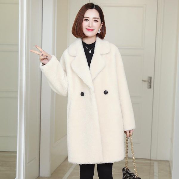 women's fur & faux fashion 2021 coat winter jacket women clothing natural sheep shearing coats long warm wool jackets a958 s, Black
women's fur & faux fashion 2021 coat winter jacket women clothing natural sheep shearing coats long warm wool jackets a958 s, Black