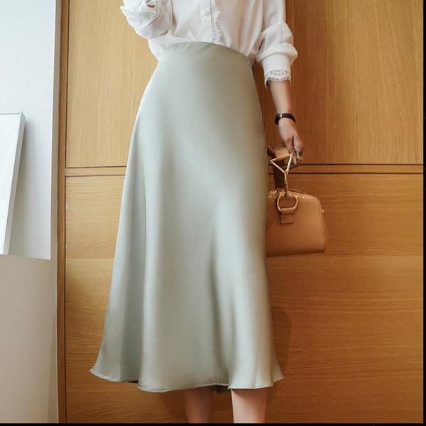korean silk satin plus size women skirt midi long solid high waist faldas mujer moda, Black
korean silk satin plus size women skirt midi long solid high waist faldas mujer moda, Black