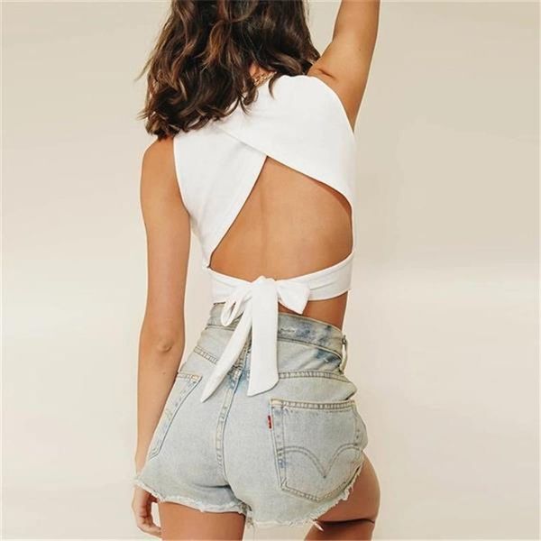 women's tanks & camis women tieback crop girls high waist spring summer slimming knitted fashion ins solid color graceful chic, White
women's tanks & camis women tieback crop girls high waist spring summer slimming knitted fashion ins solid color graceful chic, White
