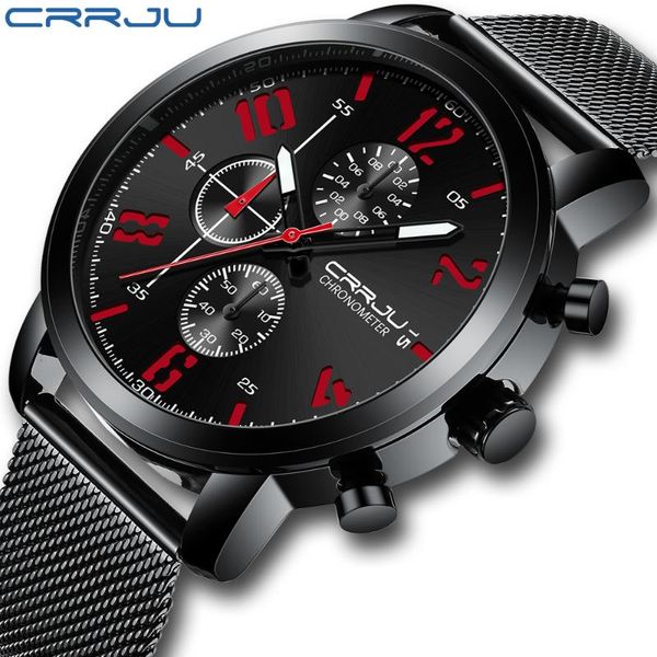 wristwatches mens watches crrju ultra thin date clock male steel strap casual waterproof quartz sports wrist watch, Slivery;brown
wristwatches mens watches crrju ultra thin date clock male steel strap casual waterproof quartz sports wrist watch, Slivery;brown