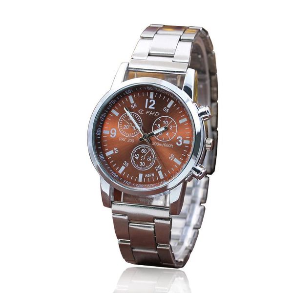 wristwatches stainless steel sport quartz hour wrist analog watch mens bracelet #4a21, Slivery;brown
wristwatches stainless steel sport quartz hour wrist analog watch mens bracelet #4a21, Slivery;brown