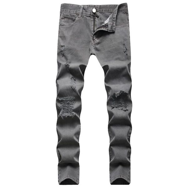 men's jeans 2021 mid-waist trousers washed cotton gray european and american teenagers casual ripped straight leg, Blue
men's jeans 2021 mid-waist trousers washed cotton gray european and american teenagers casual ripped straight leg, Blue