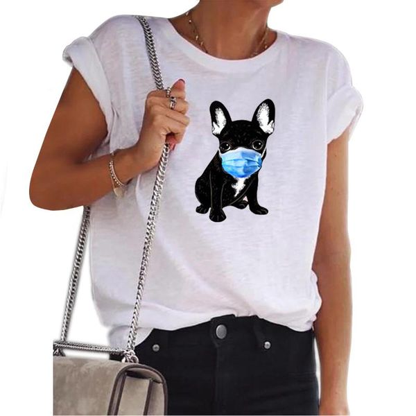 cute mask dog print women t shirt 2021 summer casual ladies pullover tees 5xl oversized loose female streetwear women's t-shirt, White
cute mask dog print women t shirt 2021 summer casual ladies pullover tees 5xl oversized loose female streetwear women's t-shirt, White