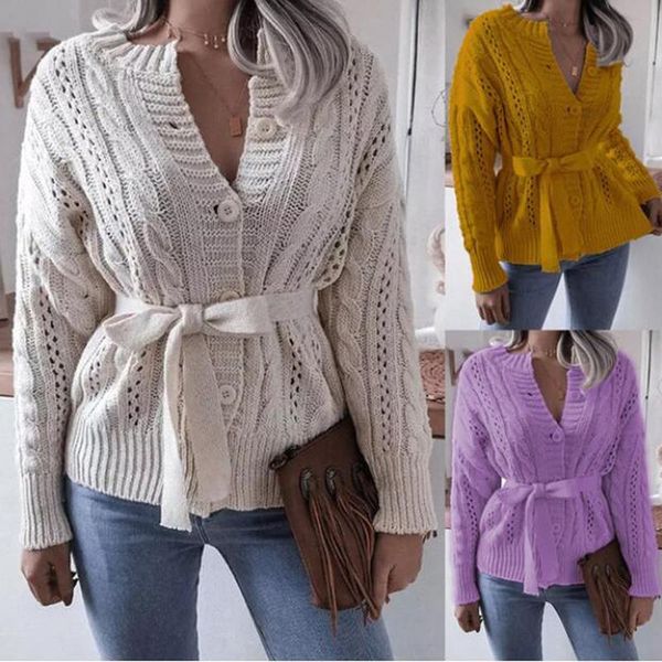 women's knits & tees 2021 korean version of the twist buttoned waist knitted cardigan sweater thick short jacket with belt, White
women's knits & tees 2021 korean version of the twist buttoned waist knitted cardigan sweater thick short jacket with belt, White