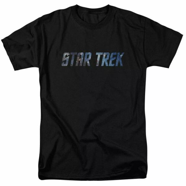 star trek space logo t shirt licensed sci-fi tv classic tee new black, White;black