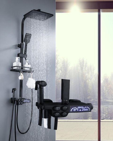 bathroom shower sets black display thermostatic faucet set rainfall bathtub tap with shelf water flow produces electricity
bathroom shower sets black display thermostatic faucet set rainfall bathtub tap with shelf water flow produces electricity