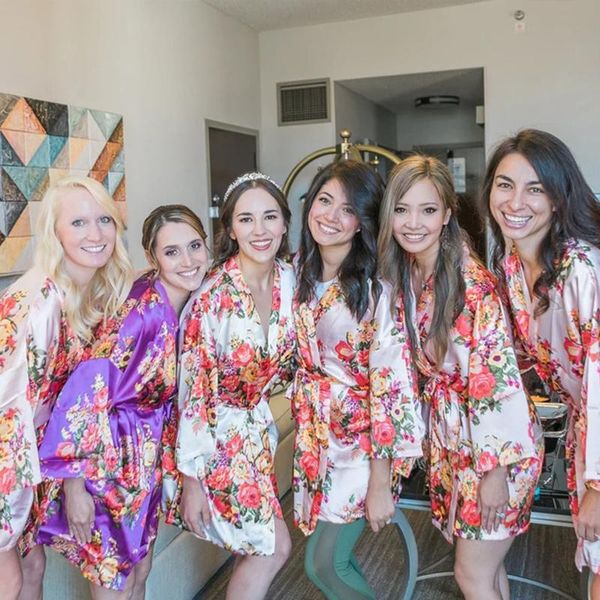 women's sleepwear sale floral bridesmaid robes - gift bride robe getting ready bridal party gifts kimono, Black;red
women's sleepwear sale floral bridesmaid robes - gift bride robe getting ready bridal party gifts kimono, Black;red