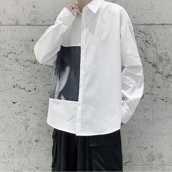 shirt long sleeved hong kong mens polo style loose casual all match trend on clothes jacket, White;black
shirt long sleeved hong kong mens polo style loose casual all match trend on clothes jacket, White;black