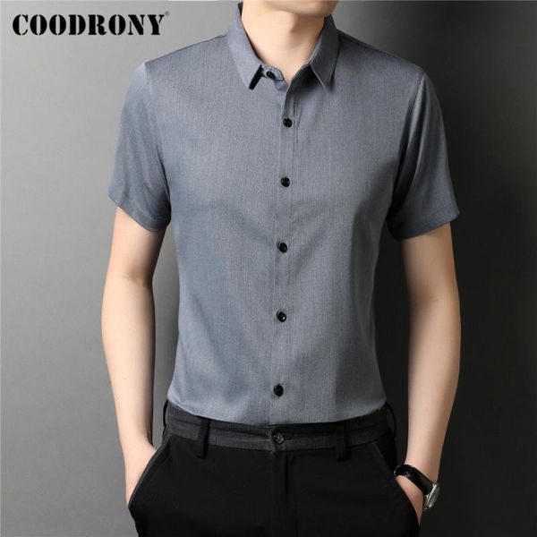 men's casual shirts coodrony brand summer arrival business pure color smooth slim fit short sleeve shirt men clothing c6083s, White;black
men's casual shirts coodrony brand summer arrival business pure color smooth slim fit short sleeve shirt men clothing c6083s, White;black