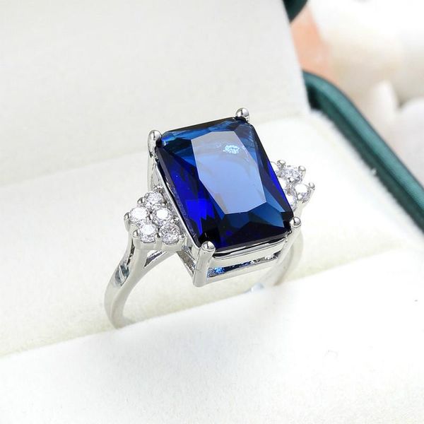 wedding rings fashion classics crystal stone for women square blue zircon engagement ring jewelry 3 colors available, Slivery;golden
wedding rings fashion classics crystal stone for women square blue zircon engagement ring jewelry 3 colors available, Slivery;golden
