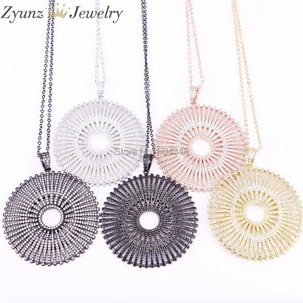 pendant necklaces 5 strands zyz300-4173 micro pave cz big round flower copper pendants box chain necklace femme jewelry, Silver
pendant necklaces 5 strands zyz300-4173 micro pave cz big round flower copper pendants box chain necklace femme jewelry, Silver