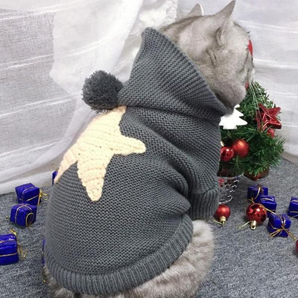 cat costumes pretty clothes two-leg coat adorable eye-catching knitted pentagram pattern pet sweater
cat costumes pretty clothes two-leg coat adorable eye-catching knitted pentagram pattern pet sweater