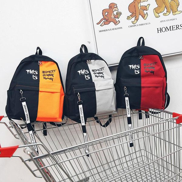 backpack harajuku men and women students casual school bag for teenage girls korean style contrast color travel fashion
backpack harajuku men and women students casual school bag for teenage girls korean style contrast color travel fashion