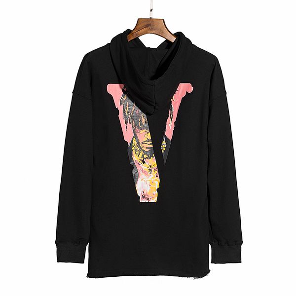 long 2021 brand v hoodie big print co branded autumn thin loose high street men's and women's casual pullover, Black
long 2021 brand v hoodie big print co branded autumn thin loose high street men's and women's casual pullover, Black