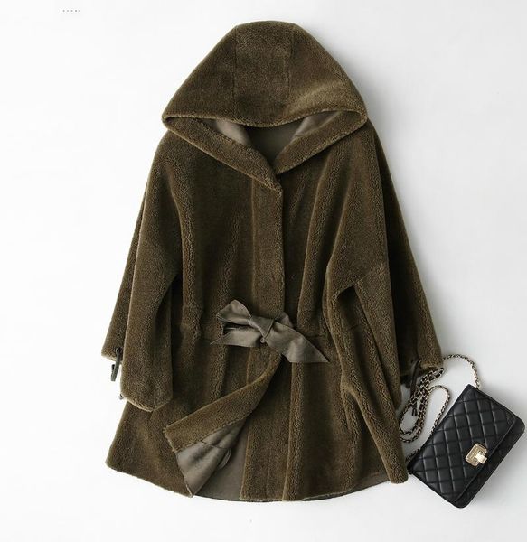 women's fur & faux real 2021 wool coat hooded women sheep shearling coats with belt suede leather liner winter jacket 68283 wyq1491 s, Black
women's fur & faux real 2021 wool coat hooded women sheep shearling coats with belt suede leather liner winter jacket 68283 wyq1491 s, Black
