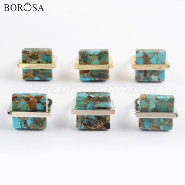 cluster rings borosa 6pcs electroplated 17mm square copper natural turquoises ring gems engagement zg0377, Golden;silver
cluster rings borosa 6pcs electroplated 17mm square copper natural turquoises ring gems engagement zg0377, Golden;silver