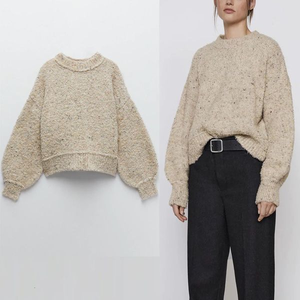 sweaters za ribbed knit sweater women o neck long balloon sleeve retro pullover woman fashion winter knitted streetwear sweaters, White;black
sweaters za ribbed knit sweater women o neck long balloon sleeve retro pullover woman fashion winter knitted streetwear sweaters, White;black