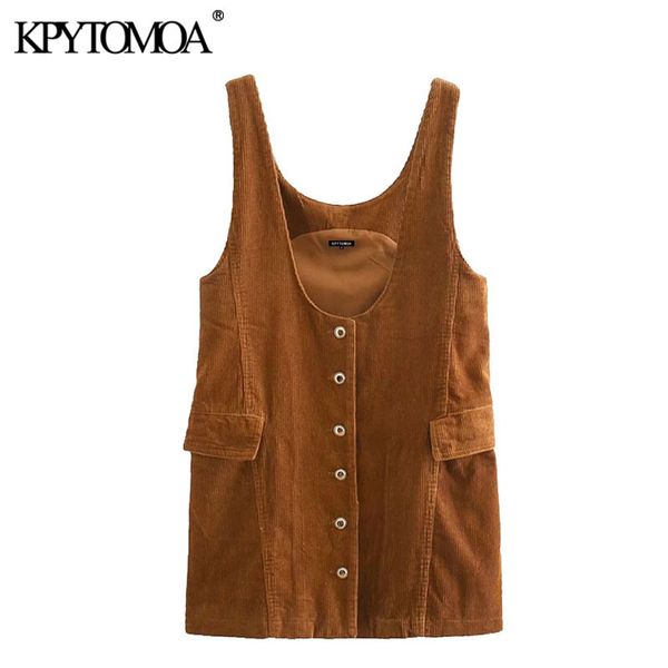 women sweet fashion metal button corduroy pinafore dress vintage wide straps flap pockets female dresses mujer 210416, Black;gray
women sweet fashion metal button corduroy pinafore dress vintage wide straps flap pockets female dresses mujer 210416, Black;gray