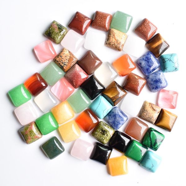 natural stone 10mm square loose beads opal rose quartz tiger's eye turquoise cabochons flat back for necklace ring earrrings jewelry ac, Black
natural stone 10mm square loose beads opal rose quartz tiger's eye turquoise cabochons flat back for necklace ring earrrings jewelry ac, Black