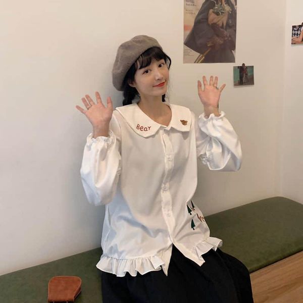 women's t-shirt 2021 spring autumn graphic tees casual loose long sleeve korean punk sweatshirts shirts for women oversized kawaii, White
women's t-shirt 2021 spring autumn graphic tees casual loose long sleeve korean punk sweatshirts shirts for women oversized kawaii, White