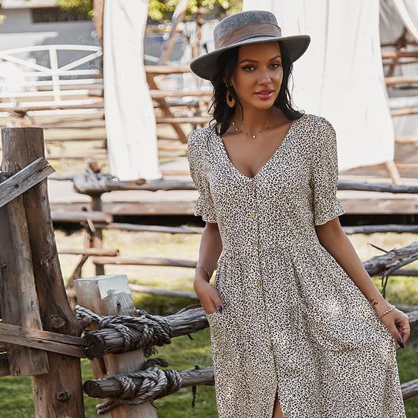 women dresses ladies vintage leopard print summer dress slim casual high waist button bohemian beach vestidos female, Black;gray
women dresses ladies vintage leopard print summer dress slim casual high waist button bohemian beach vestidos female, Black;gray