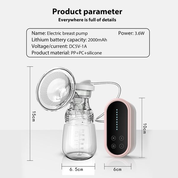 new electric protable dual breastfeeding milk pump breast pump mirror touchscreen led display charged by usb mute no bpascouts
new electric protable dual breastfeeding milk pump breast pump mirror touchscreen led display charged by usb mute no bpascouts