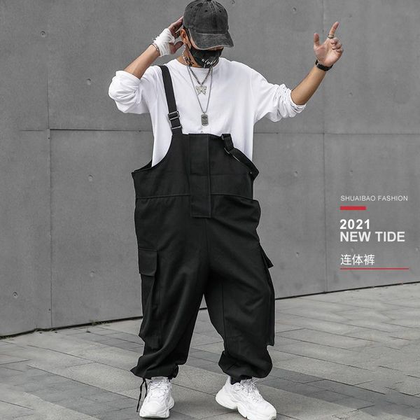 men's pants hip-hop loose safari style overalls full length black gray h14
men's pants hip-hop loose safari style overalls full length black gray h14