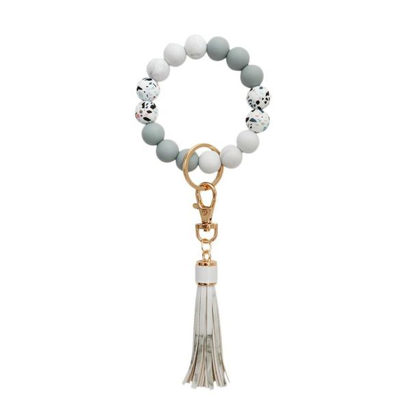 keychains wrist keychain silicone bracelet car keychain, women's beaded wristband, Silver
keychains wrist keychain silicone bracelet car keychain, women's beaded wristband, Silver