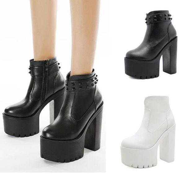 boots cosmagic women black platform ankle rivet super high heel gothic punk round toe motorcycle botas mujer
boots cosmagic women black platform ankle rivet super high heel gothic punk round toe motorcycle botas mujer