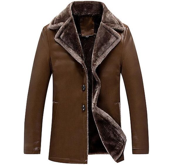 men's fur & faux l-8xl / winter fashion plus fat velvet large size loose pu coat, Black
men's fur & faux l-8xl / winter fashion plus fat velvet large size loose pu coat, Black