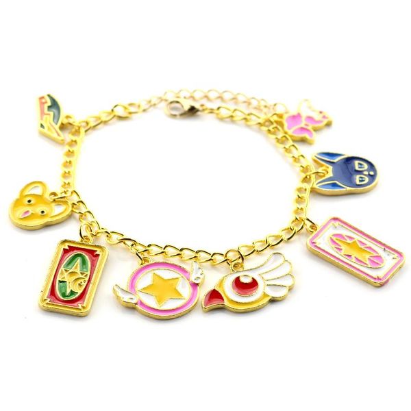 sailor moon bracelets card captor sakura jewelry girl's gift link, chain, Black
sailor moon bracelets card captor sakura jewelry girl's gift link, chain, Black