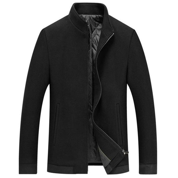 men's wool & blends men coats autumn winter solid color jacket clothing business casual, Black
men's wool & blends men coats autumn winter solid color jacket clothing business casual, Black