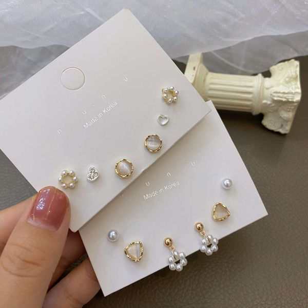 temperament 925 silver needle pearl cat's-eye earrings set high-end fashion simple women's small earrings
temperament 925 silver needle pearl cat's-eye earrings set high-end fashion simple women's small earrings