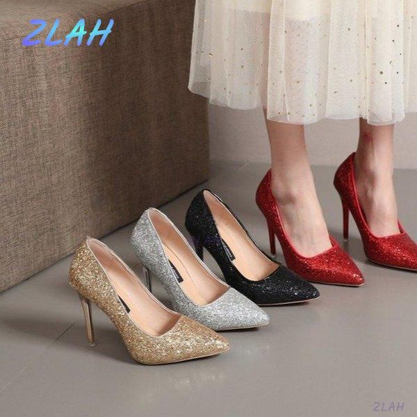 dress shoes pointed shallow mouth ladies bling bridal wedding women's zlah high heels stiletto, Black
dress shoes pointed shallow mouth ladies bling bridal wedding women's zlah high heels stiletto, Black