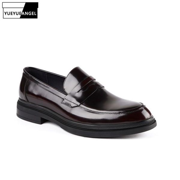 korean style men thick bottom slip-on genuine leather shoes low-round toe rubber sole fashion cowhide casual dress, Black
korean style men thick bottom slip-on genuine leather shoes low-round toe rubber sole fashion cowhide casual dress, Black