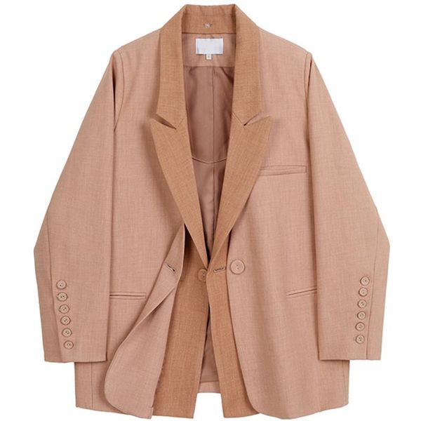 women's suits & blazers ftlzz spring autumn women long sleeve solid single button blazer office lady notched collar vintage loose, White;black
women's suits & blazers ftlzz spring autumn women long sleeve solid single button blazer office lady notched collar vintage loose, White;black