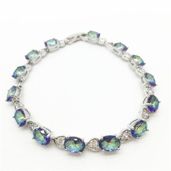 fantastic white gold blue rainbow mystic color bracelets & bangles fashion jewelry link, chain, Black
fantastic white gold blue rainbow mystic color bracelets & bangles fashion jewelry link, chain, Black
