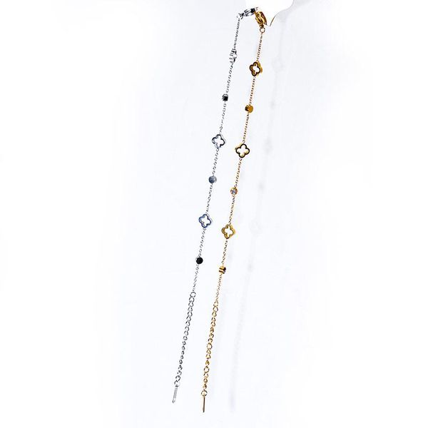 charm bracelets women's bracelet four-leaf clover hollow for women chains simple girl gold silver color party jewelry 2021 trend, Golden;silver
charm bracelets women's bracelet four-leaf clover hollow for women chains simple girl gold silver color party jewelry 2021 trend, Golden;silver