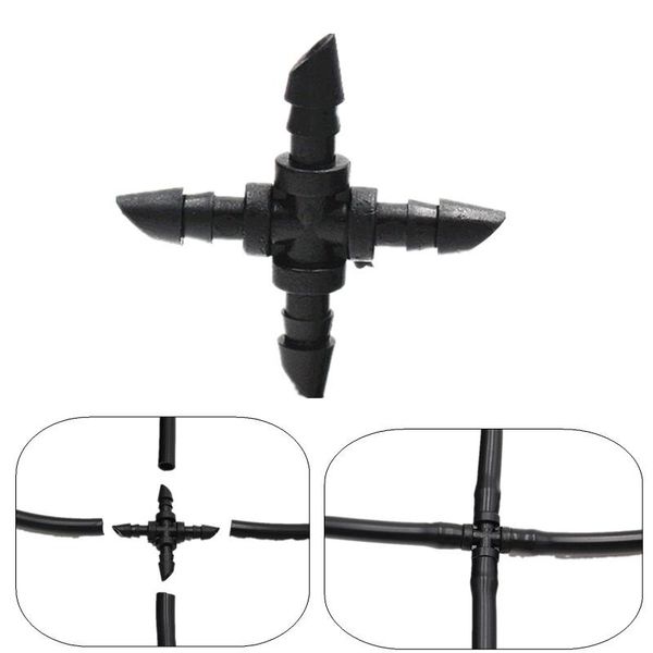 watering equipments 100pcs 1/4'' cross connecter for 4/7mm micro tubing hose 4 ways barbed adapter drip irrigation joint connector
watering equipments 100pcs 1/4'' cross connecter for 4/7mm micro tubing hose 4 ways barbed adapter drip irrigation joint connector