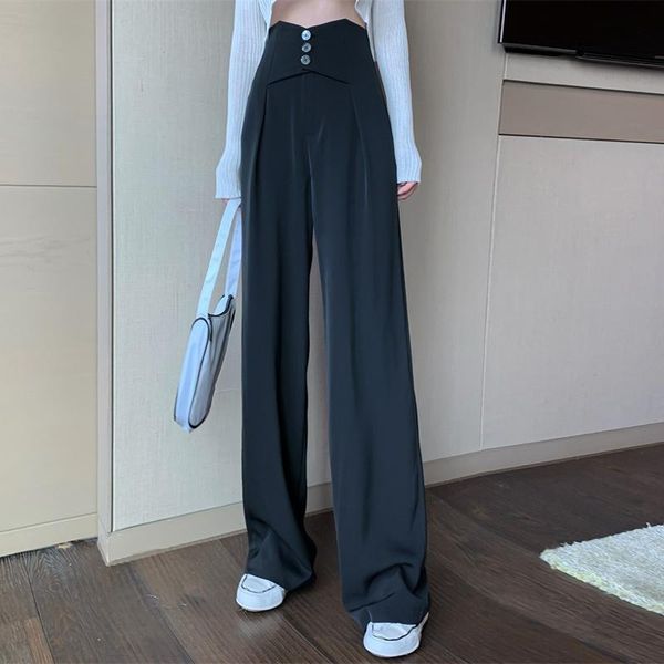 women's shorts wide leg pants women's high waist shows thin and drooping feeling spring autumn 2021 black suit straight tube, White;black
women's shorts wide leg pants women's high waist shows thin and drooping feeling spring autumn 2021 black suit straight tube, White;black