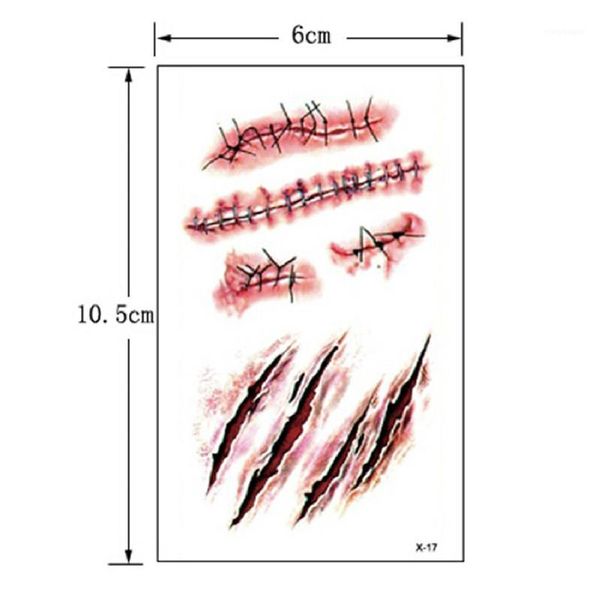 halloween zombie scars tattoos with fake scab bloody makeup decoration wound scary blood injury sticker1 
halloween zombie scars tattoos with fake scab bloody makeup decoration wound scary blood injury sticker1