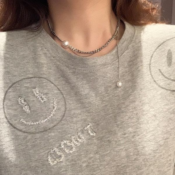 chokers korean simple pearl necklace female temperament clavicle decorative chain european and american personality multi-layer fe, Golden;silver
chokers korean simple pearl necklace female temperament clavicle decorative chain european and american personality multi-layer fe, Golden;silver