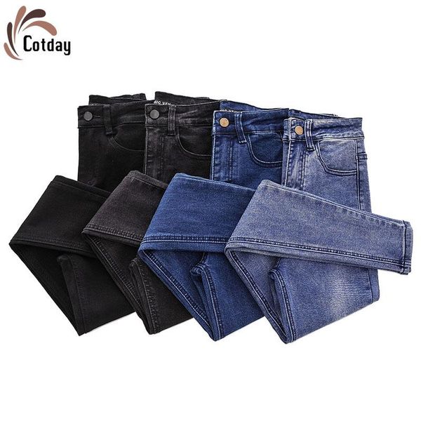 cotday plus size button women jeans high waist blue pants slim and tight for skinny stretchy pencil women's
cotday plus size button women jeans high waist blue pants slim and tight for skinny stretchy pencil women's