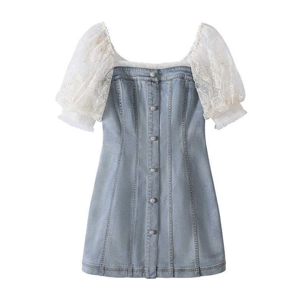 perhaps u women slash neck short sleeve puff sleeve a line mini dress summer beach female denim blue mesh patchwork button d1938 210529, Black;gray
perhaps u women slash neck short sleeve puff sleeve a line mini dress summer beach female denim blue mesh patchwork button d1938 210529, Black;gray