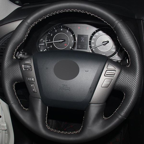 car pi for nissan patrol 2011-2017 infiniti qx56 2011-2013 infiniti qx80 2013-2017 black leather car steering wheel cover
car pi for nissan patrol 2011-2017 infiniti qx56 2011-2013 infiniti qx80 2013-2017 black leather car steering wheel cover