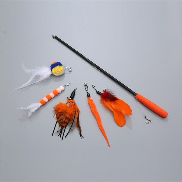 cat toys 1 set teaser wand stick interactive feather catcher for pet cats
cat toys 1 set teaser wand stick interactive feather catcher for pet cats